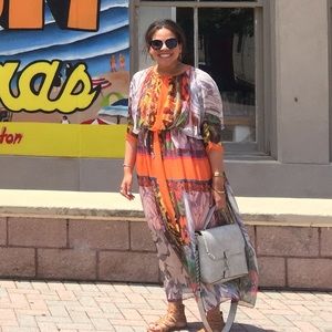 Colorful Versace inspired maxi dress